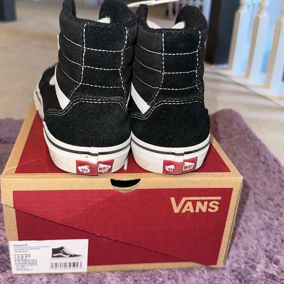 Vans Filmore Hi High Top Black/ White Sneakers Size 5 Unisex - Picture 9 of 16